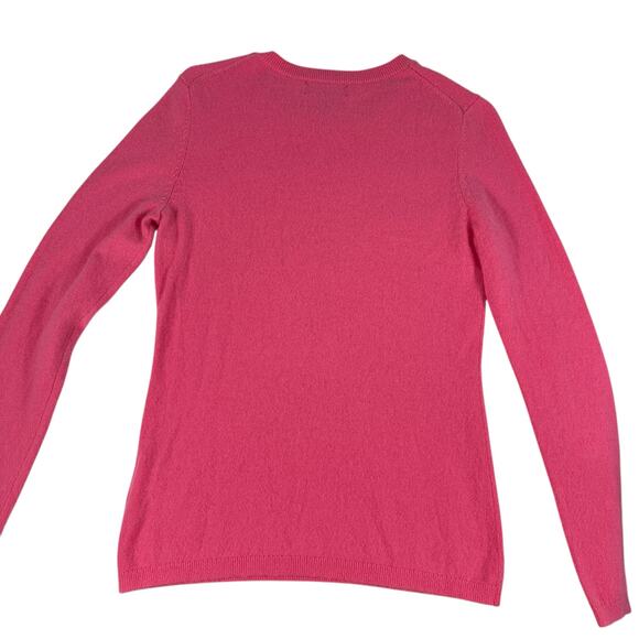 Lands' End Cashmere Sweater Size XS Pink Long Sleeve Cozy Warm Barbiecore - Picture 12 of 14